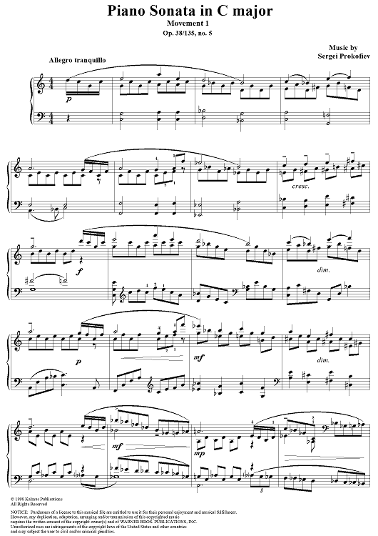 Op. 38/135, Movement 1