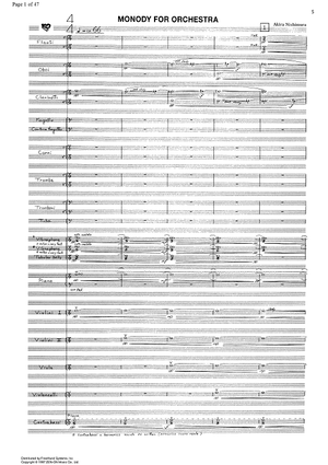 Monody for Orchestra - Full Score