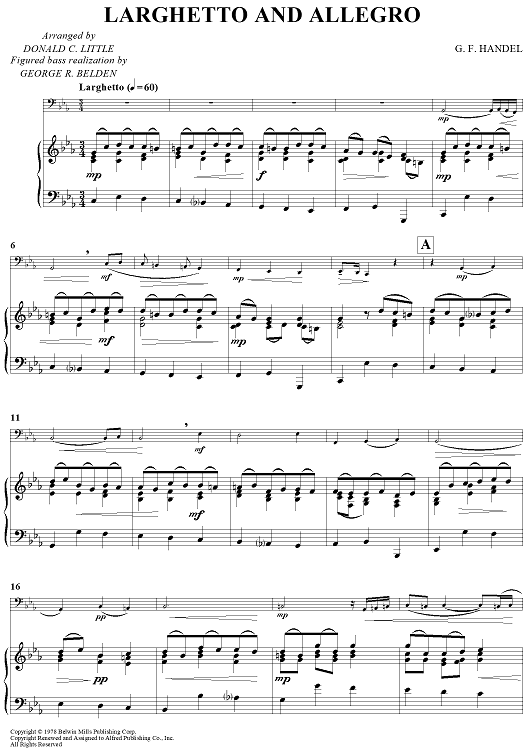 Larghetto And Allegro