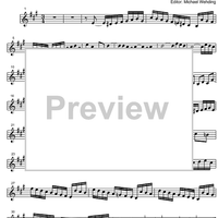 Three Part Sinfonia No.10 BWV 796 G Major - B-flat Clarinet 2