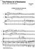 Trois Poèmes de la Renaissance - Score