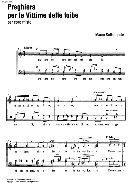 Preghiera per le Vittime delle foibe