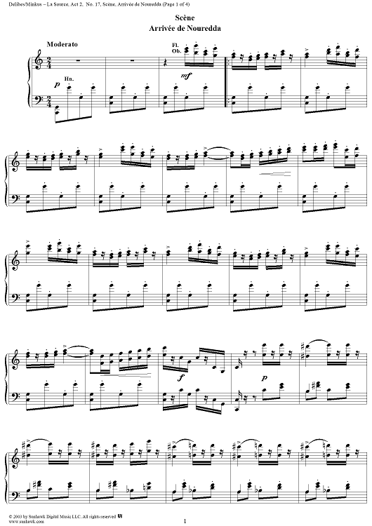 La Source, Act 2, No. 17: Scène, Arrivée de Nouredda