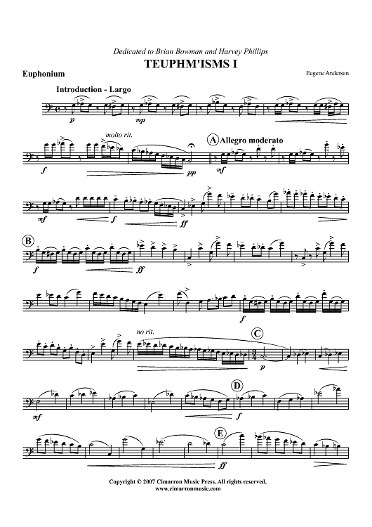 Teuphm'isms I - Euphonium