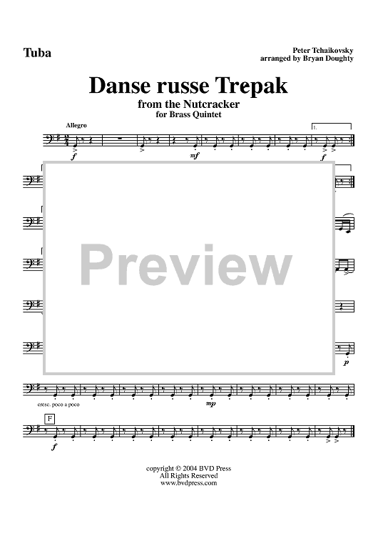 Suite from ''The Nutcracker''. Danse russe Trépak - Tuba