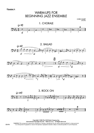 Warm-ups for Beginning Jazz Ensemble - Opt. Trombone 4