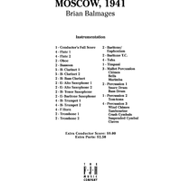 Moscow, 1941 - Score Cover