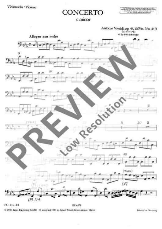 Concerto C minor - Cello/double Bass