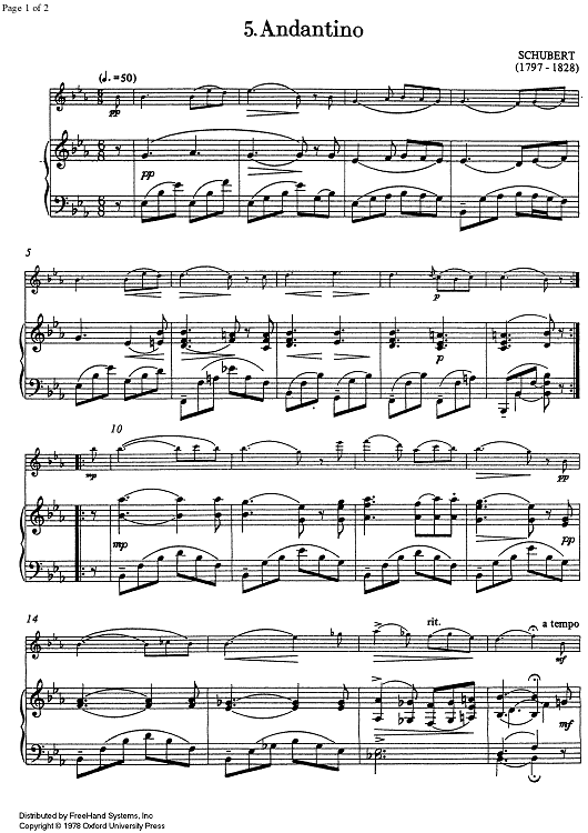 Andantino - Score
