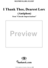 I thank thee, dearest Lord - From "Chorale-Improvisations" Op. 65