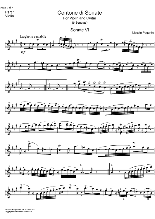 Sonata A Major - Violin