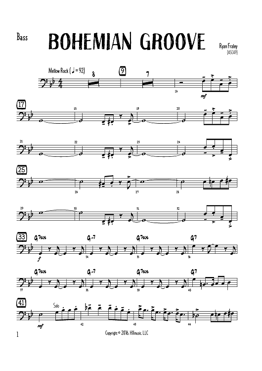 Bohemian Groove - Bass