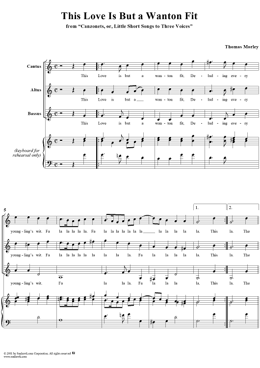 This Love Is But a Wanton Fit