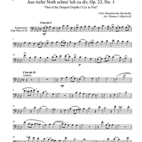 Chorales I, II & III from  Aus tiefer Noth schrei 'ich zu dir, Op. 23, No. 1 - Euphonium BC (Opt. Horn)