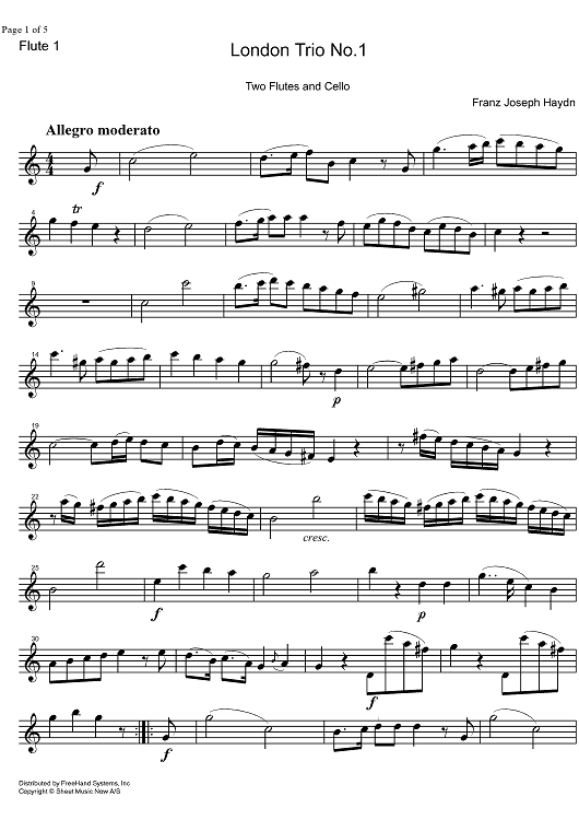 London Trio No. 1 - Flute 1