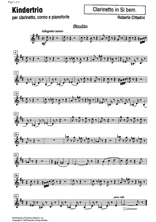 Kindertrio - Clarinet