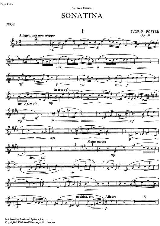 Sonatina Op.50 - Oboe