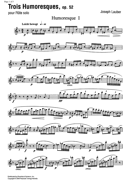 Trois Humoresques (Three Humoresques) Op.52