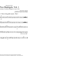 Two Madrigals, Vol. 1 - from Morley's "First Book of Madrigals to 4 Voices" (1594) - Trombone 2