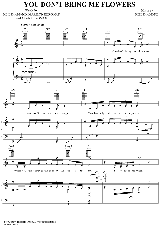 You Don't Bring Me Flowers