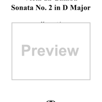 Sonata No. 2 in D Major, Movement 4 - Piano Score