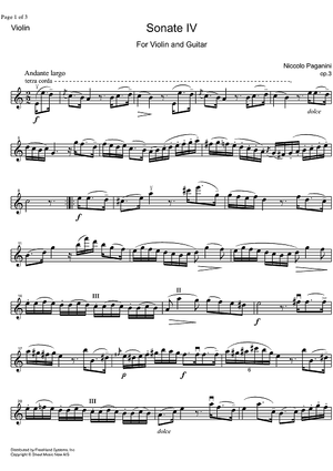 Sonata Op. 3 No. 4 - Violin