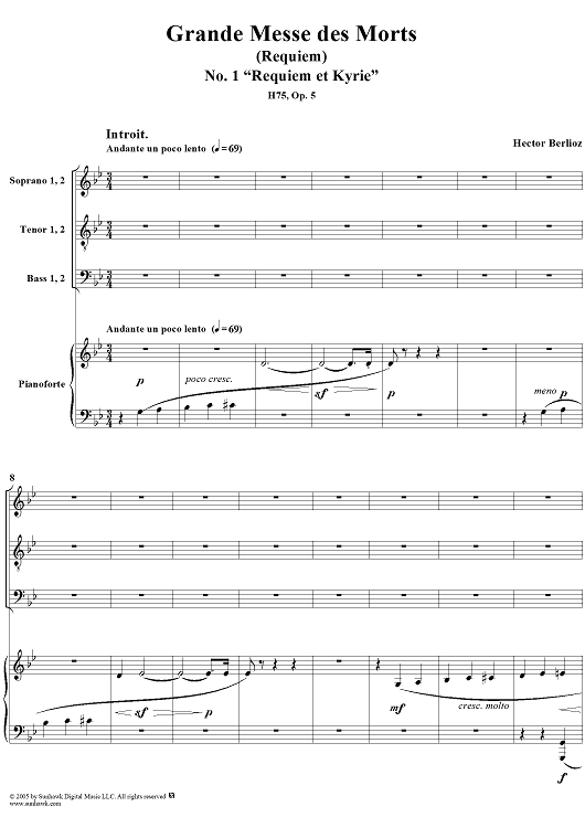 Grande Messe des Morts (Requiem), No. 1: Requiem et Kyrie. Introit