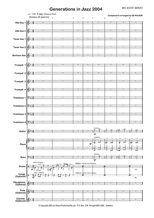Generations in Jazz 2004 - Conductor's Score
