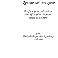 Quando mai caro sposo