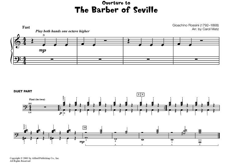 Overture to the Barber of Seville