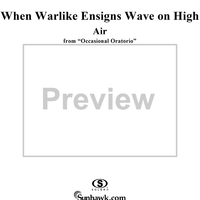 Occasional Oratorio, "When war-like ensigns wave on high"