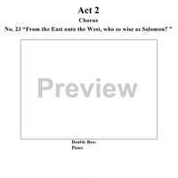 From the East unto the West, who so wise as Solomon?, No. 23 from Oratorio "Solomon", Act 2 (HWV67)