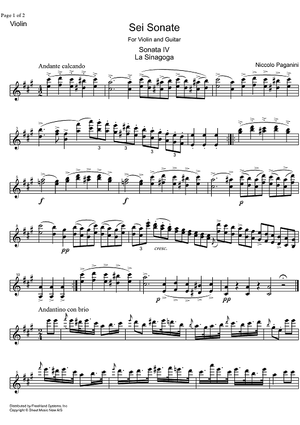 Sonata A Major Op. 2 No. 4 - Violin