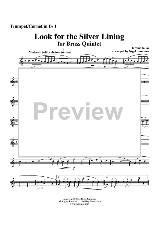 Look for the Silver Lining - Trumpet 1