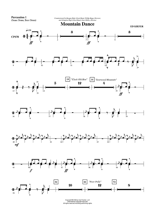 Mountain Dance - Percussion 1