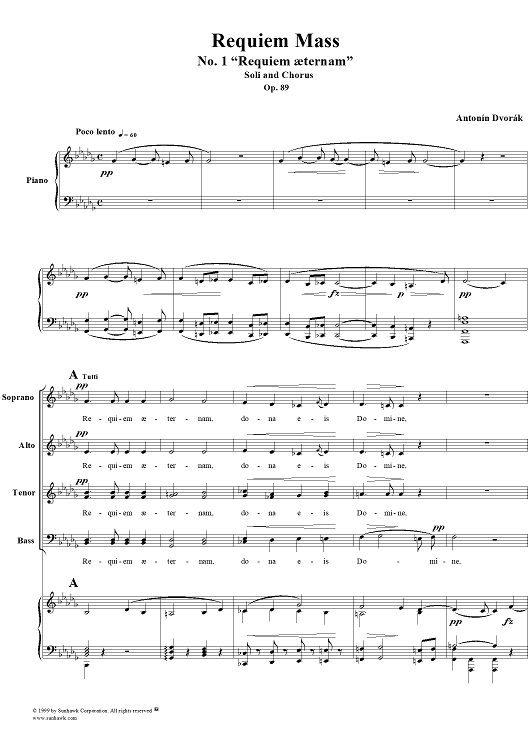 Requiem Mass, op. 89, no. 1:  Requiem aeternam