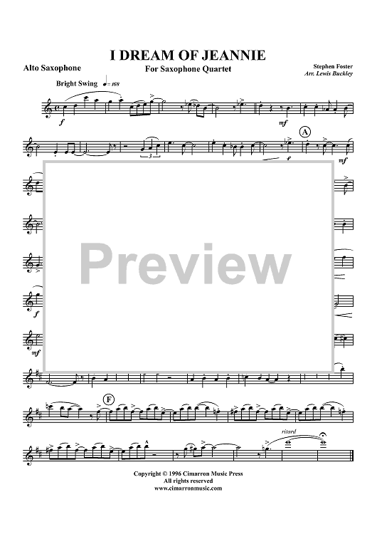 I Dream of Jeannie - Alto Saxophone