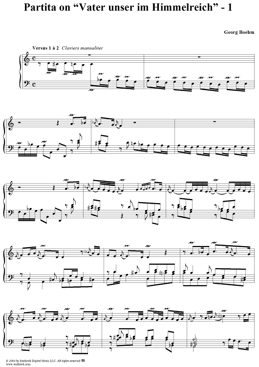 Partita on "Vater unser im Himmelreich" - 1