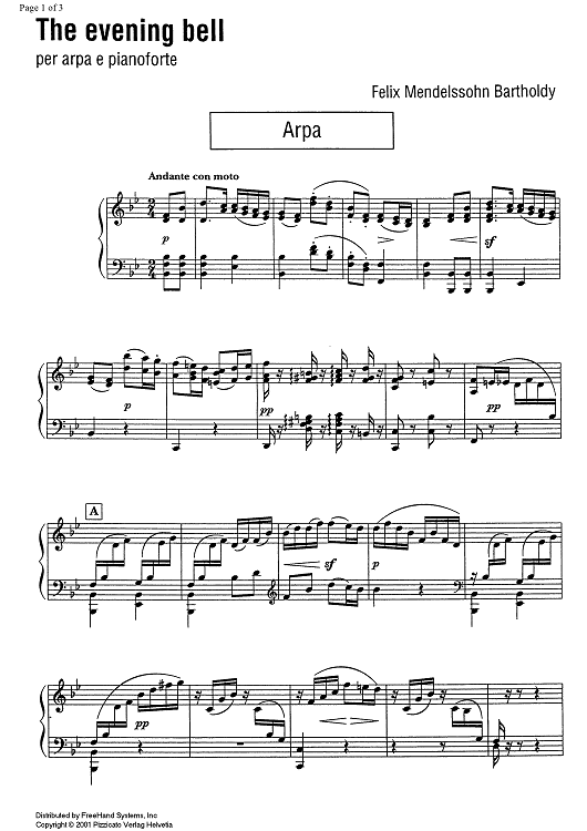 The evening bell - Harp