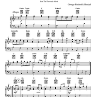 Bourree, La Rejouissance & Menuet from The Fireworks Music - Keyboard or Guitar