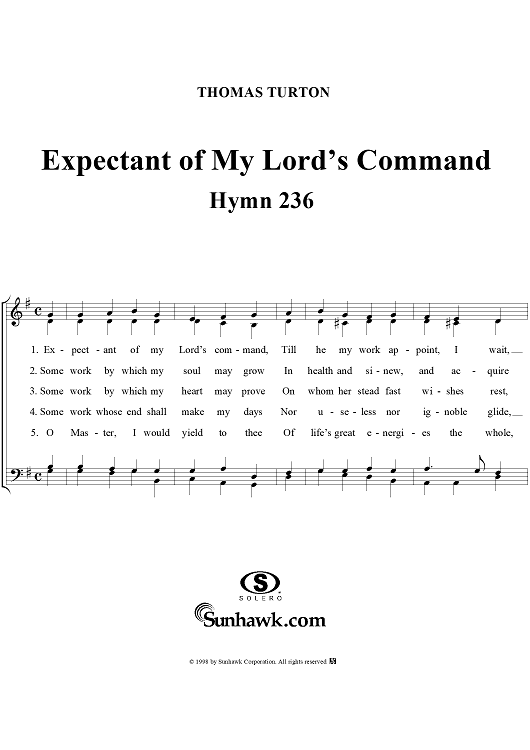 Expectant of My Lord's Command