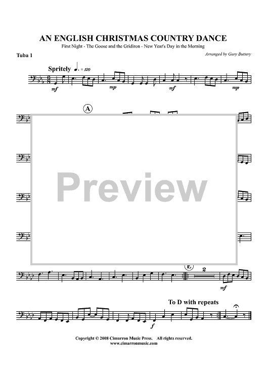 An English Christmas Country Dance - Tuba 1