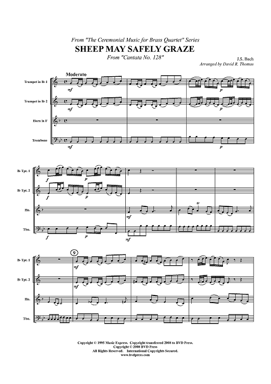 Sheep May Safely Graze - Score