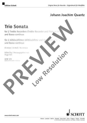 Trio Sonata d minor - Score and Parts