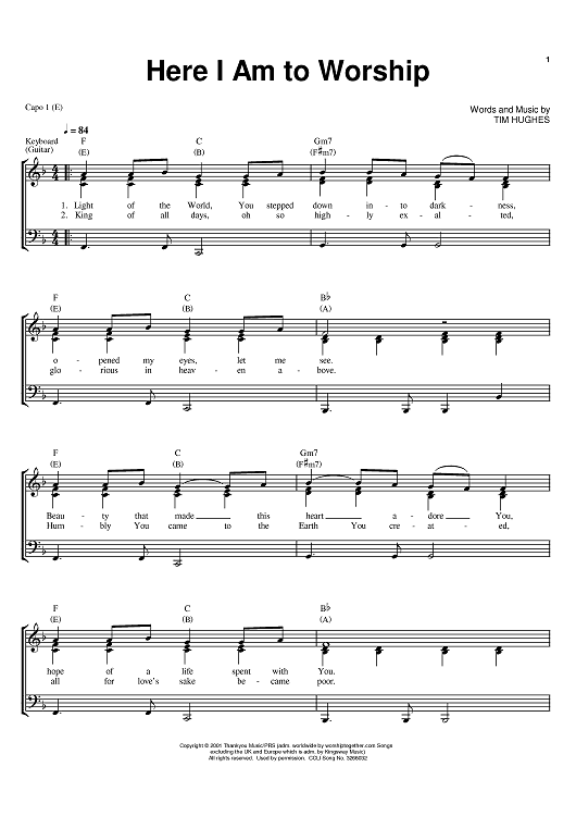 Here I Am To Worship