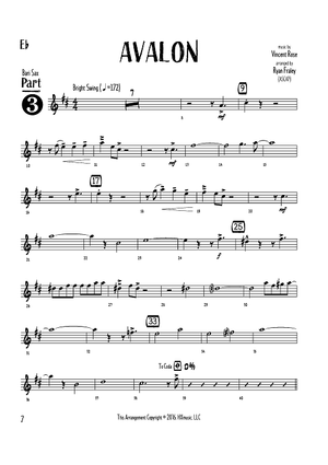 Avalon - Eb Instruments Part 3 - Baritone Saxophone
