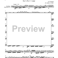 Concerto Grosso, Op. 3, No. 2 - Largo - Trombone (opt. F Horn)