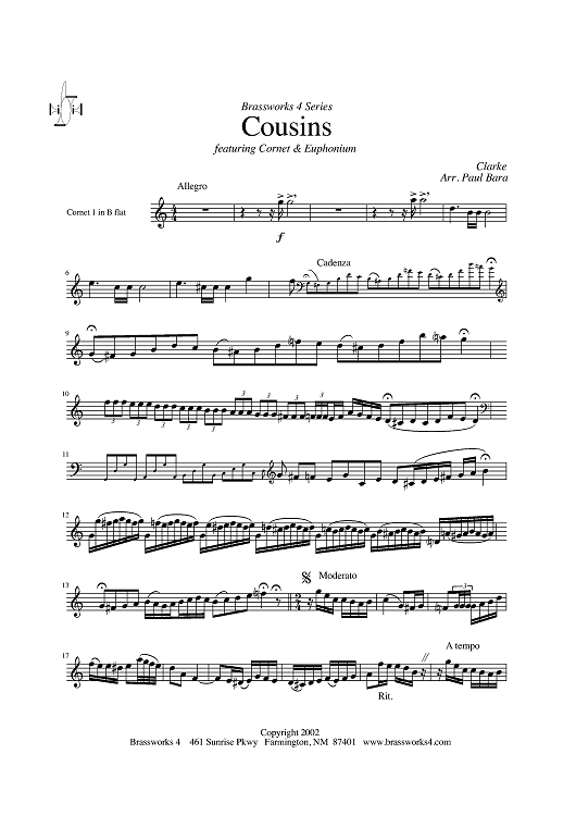 Cousins - Cornet 1 in Bb