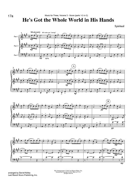 He's Got the Whole World in His Hands - Score