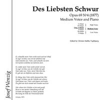 Des Liebsten Schwur Op.69 No. 4